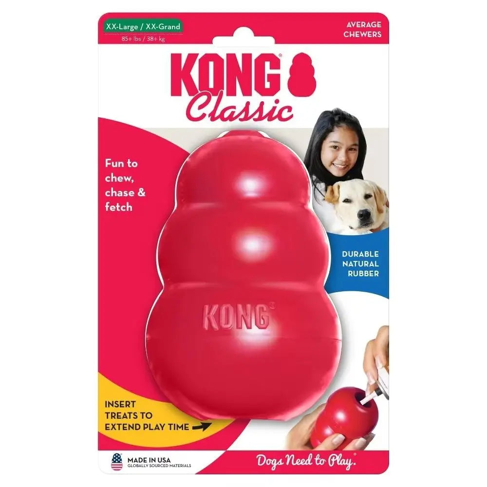 KONG Classic Durable Rubber Dog Toy with Erratic Bounce