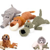 Bite-Resistant Plush Dog Toy Lion Wolf Elephant Squeaky