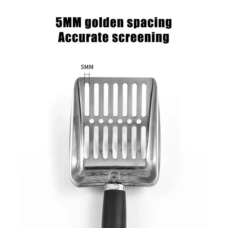 Stainless Steel Cat Litter Scoop with Long Handle