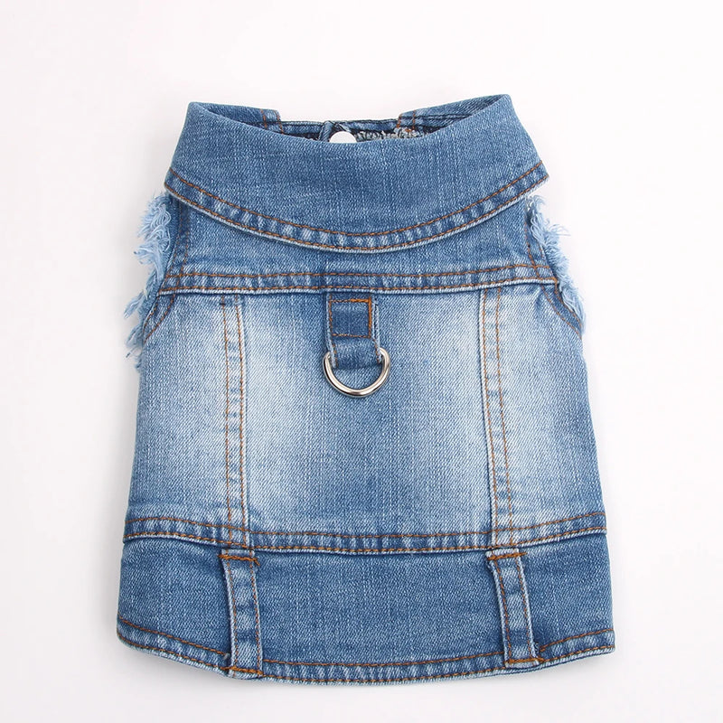 Denim Jeans Coat for Dogs and Cats - Spring Autumn