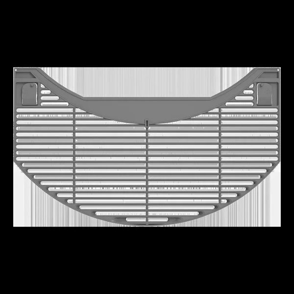 A modern, oval-shaped smart cat litter box replacement parts kit with horizontal slats.