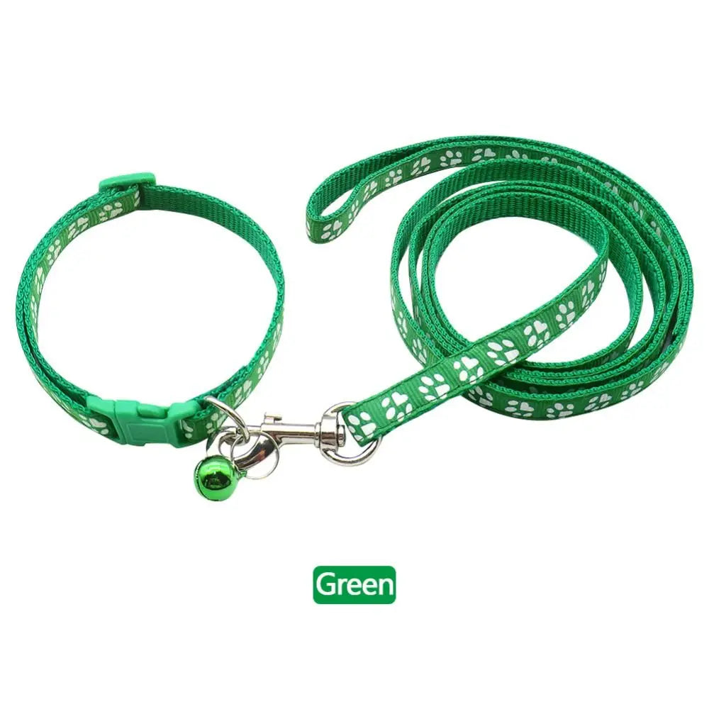 Green breathable pet walking lead with an adjustable collar and clip.