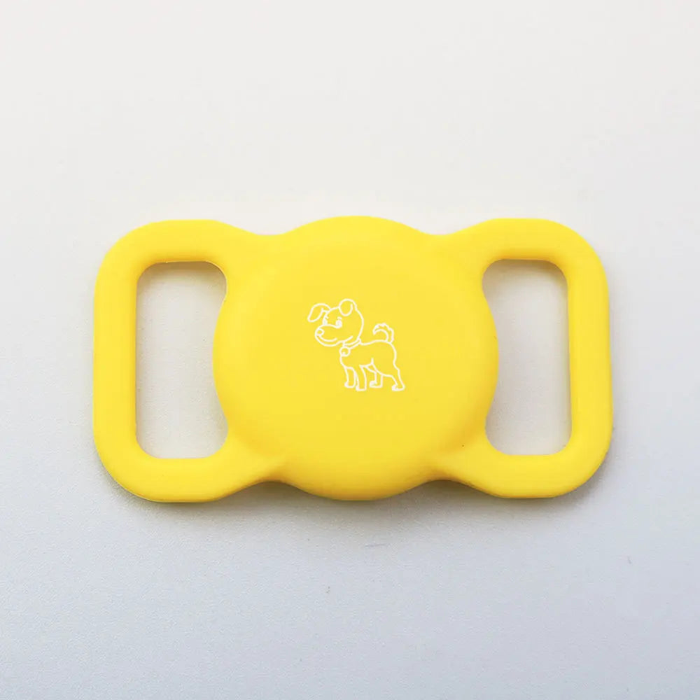 Gelder Silikondeckel mit Hundesilhouetten-Design für AirTag oder Halsband.