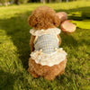 Plaid Lace Pet Dress with Bowknot for Small Dogs and Cats