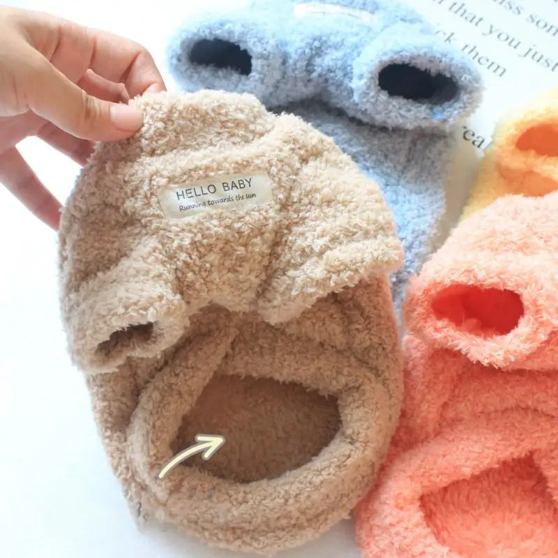 Plush Winter Dog Sweater for Small and Medium Breeds