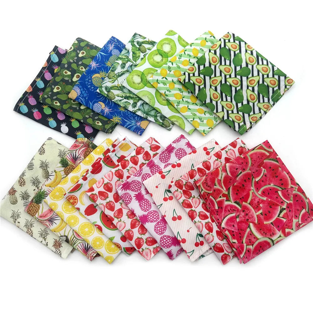 Summer Fruit Print Cotton Dog Bandana