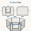 Foldable Metal Dog Playpen with Door - Indoor & Outdoor Pet Fence