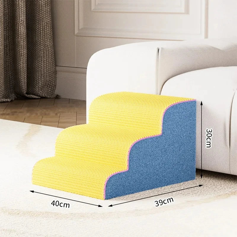 Foam Pet Stairs with Non-Slip Ladder for Dogs and Cats