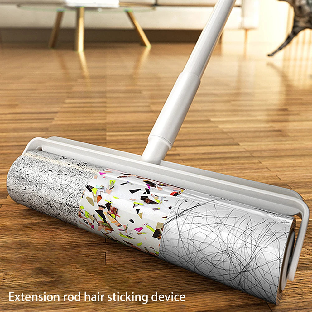 A roll of lint-free material with a white extension rod attached, used for hair sticking.