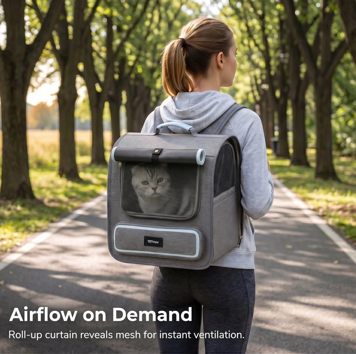 Foldable Pet Carrier Backpack for Cats and Small Dogs