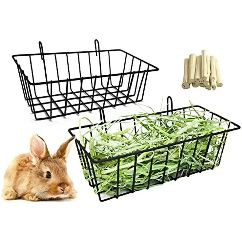 Heavy Duty Metal Hay Feeder for Rabbits and Small Pets
