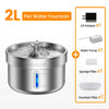 Fontaine à eau en acier inoxydable pour animaux