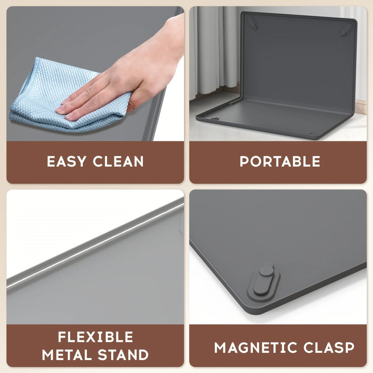 Wall-Mounted Dog Urine Pad with Silicone Splash Guard