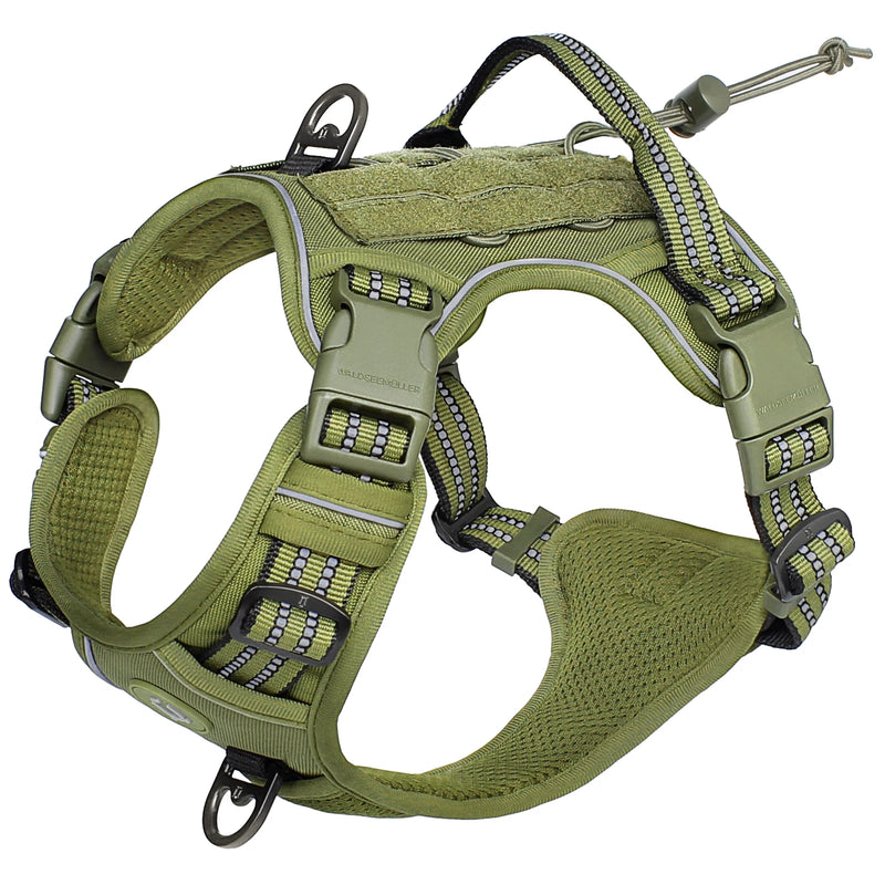 Reflektierendes Taktisches Hundegeschirr mit MOLLE-Gurtband