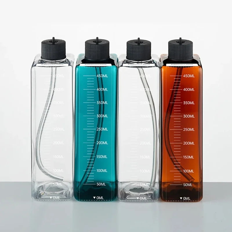 Set de Botellas Dosificadoras para Acuario de 450 ml con Base de Acero Inoxidable
