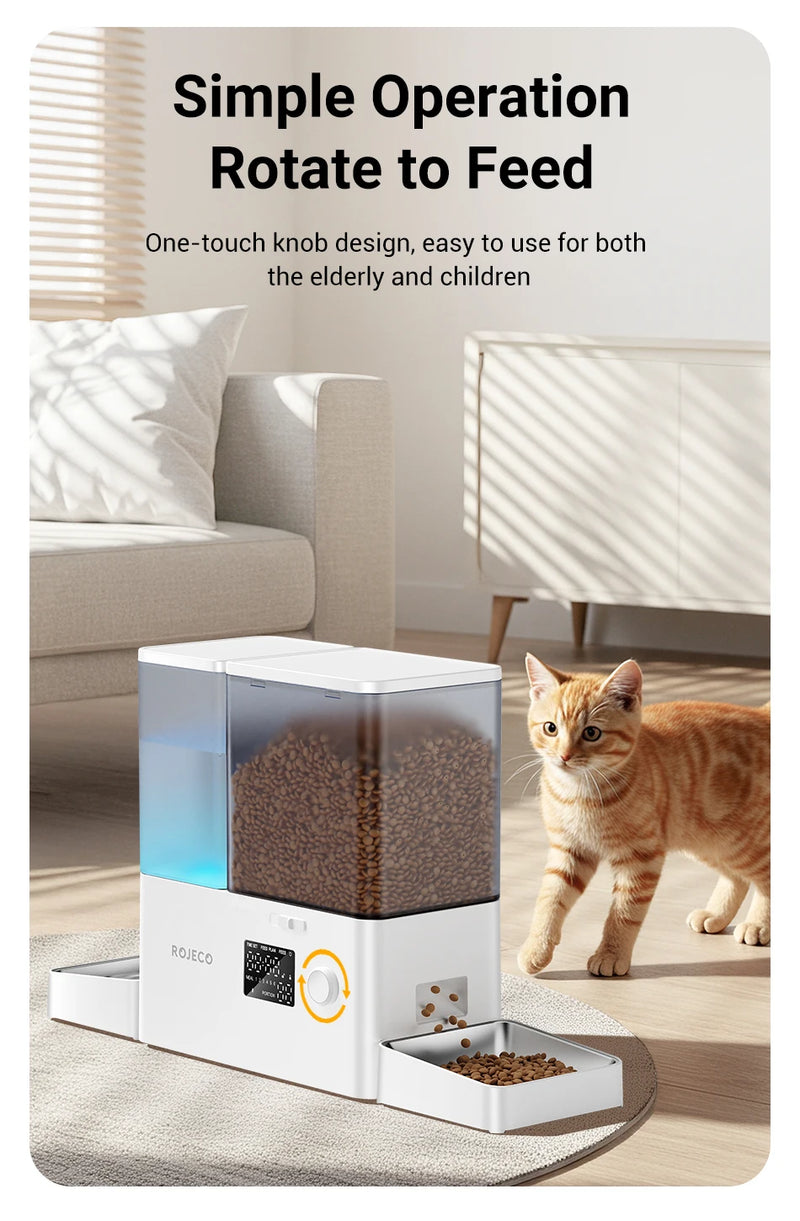 Distributeur Automatique de Nourriture et Fontaine à Eau pour Animaux
