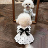 Summer Bow Heart Print Pet Dress for Small Dogs and Cats