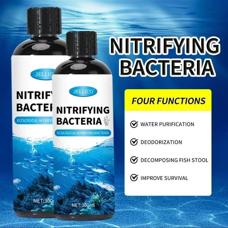 Bactéries nitrifiantes liquides 300ml pour le traitement de l'eau d'aquarium