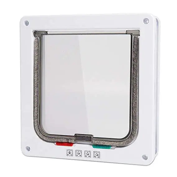 Weatherproof Pet Door Flap with 4-Way Locking Security
