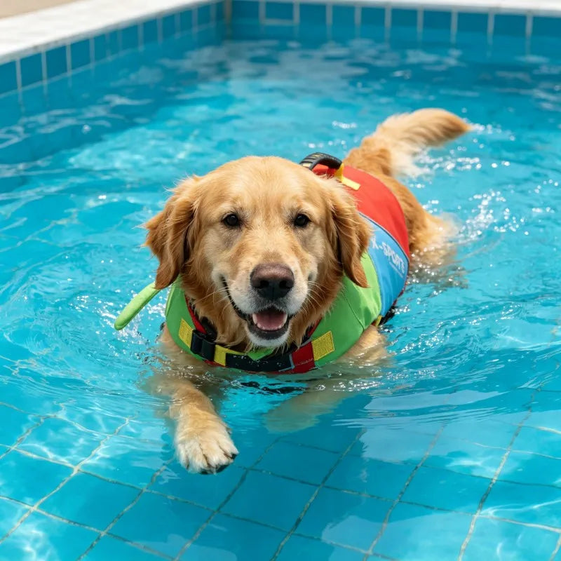 Dog Life Jacket with Removable Front Floats for Swimming & Outdoor Adventures