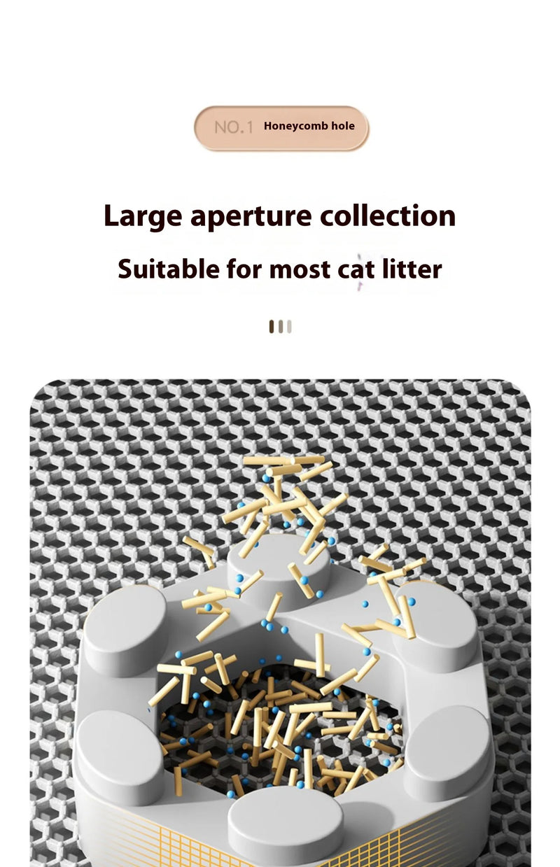 Zweischichtige Katzenstreu-Matte mit wasserdichter Unterlage