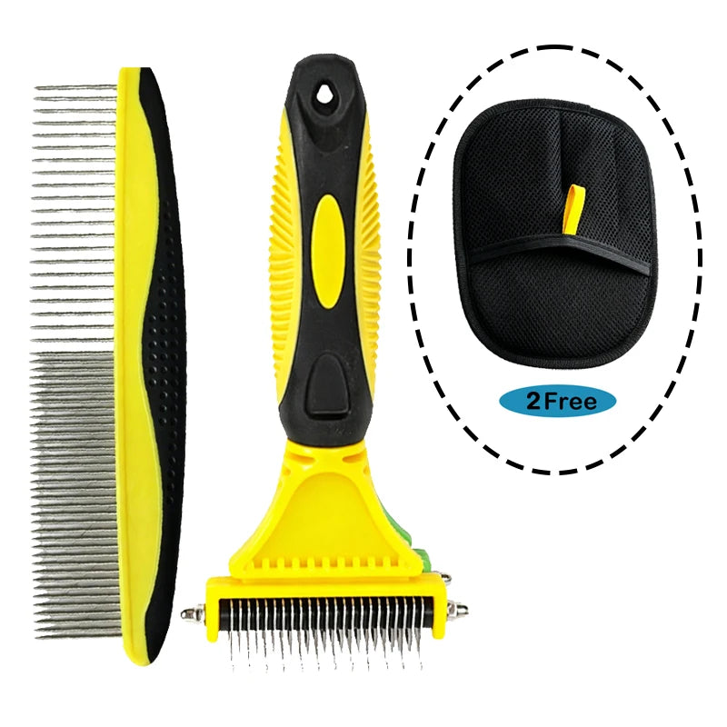 Two-Sided Grooming Brush for Cats and Dogs
