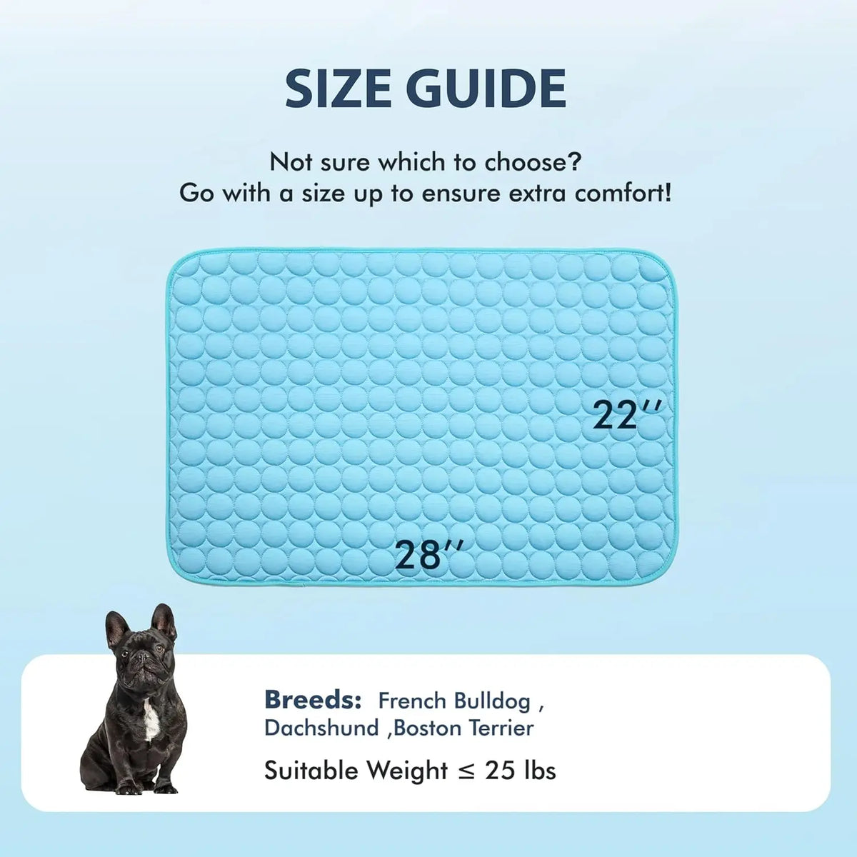 Ice Silk Cooling Pet Mat with Non-Slip Bottom