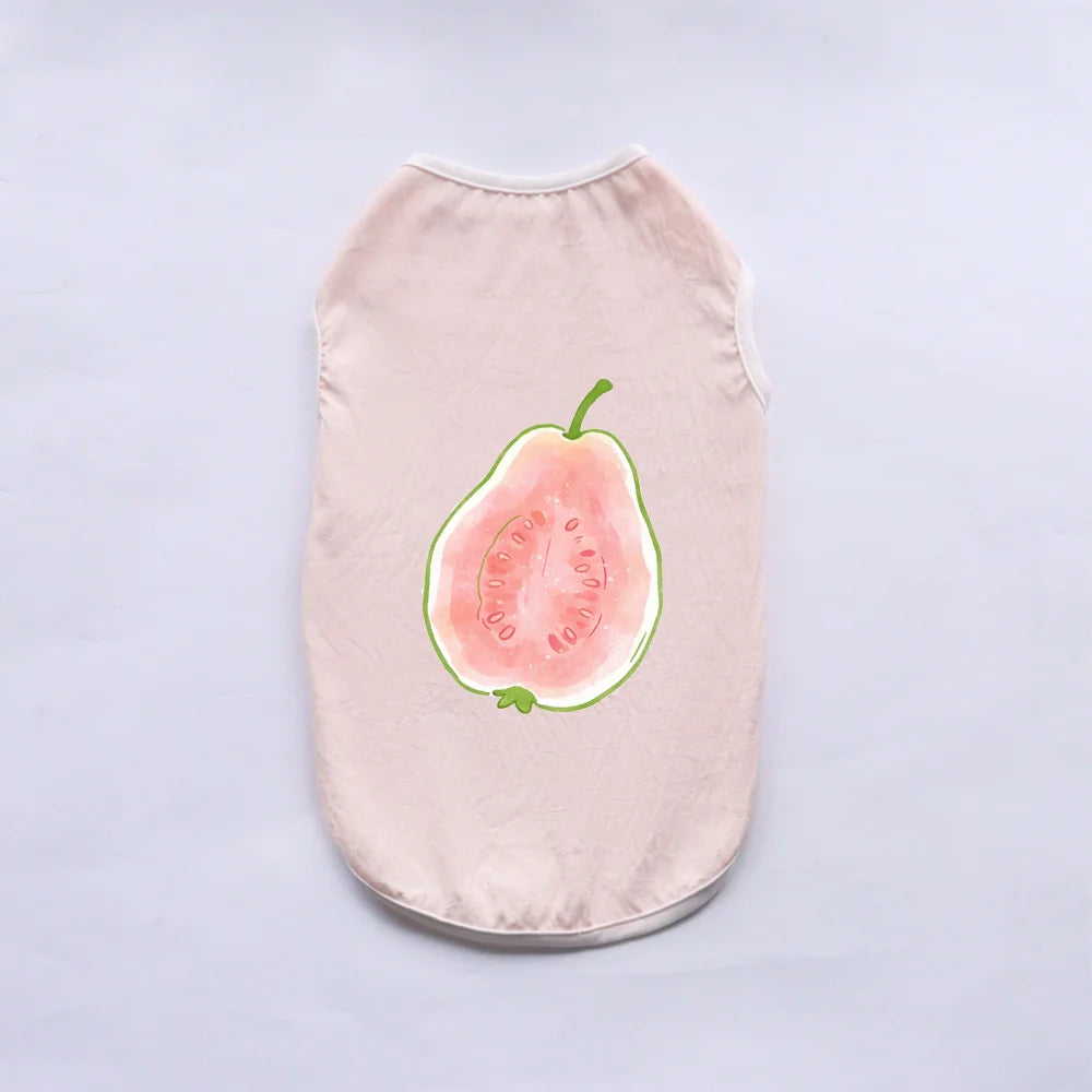 Breathable Fruit Print Pet Vest for Small Dogs and Cats