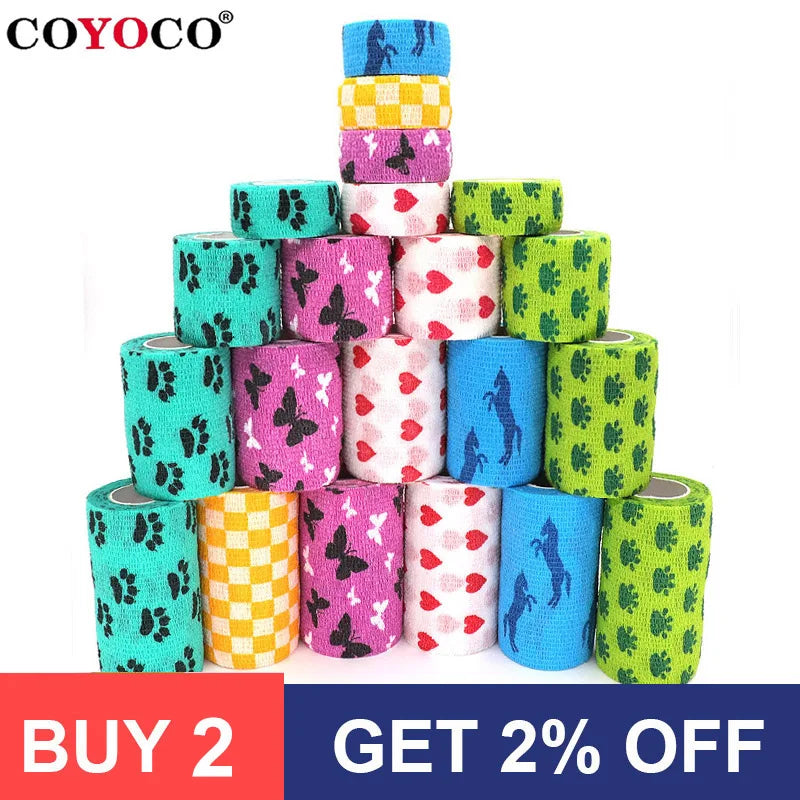 Self-Adhesive Elastic Bandage with Fun Prints (4.8m)