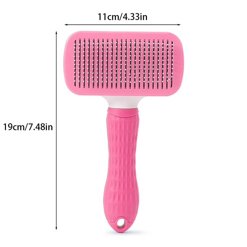 Brosse de toilettage auto-nettoyante pour animaux