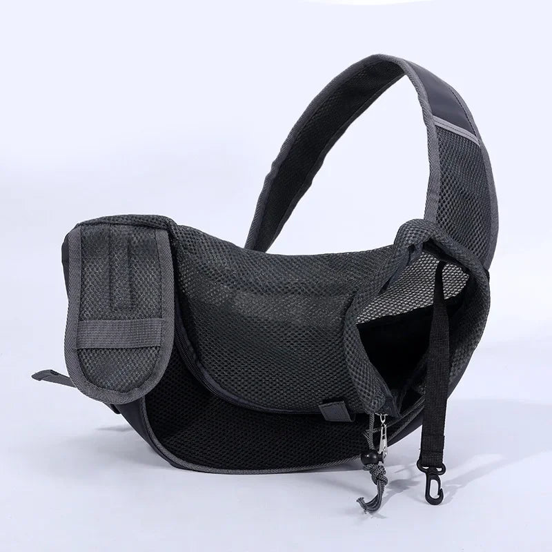 Portable Dog Carrier with Breathable Mesh and Adjustable Strap