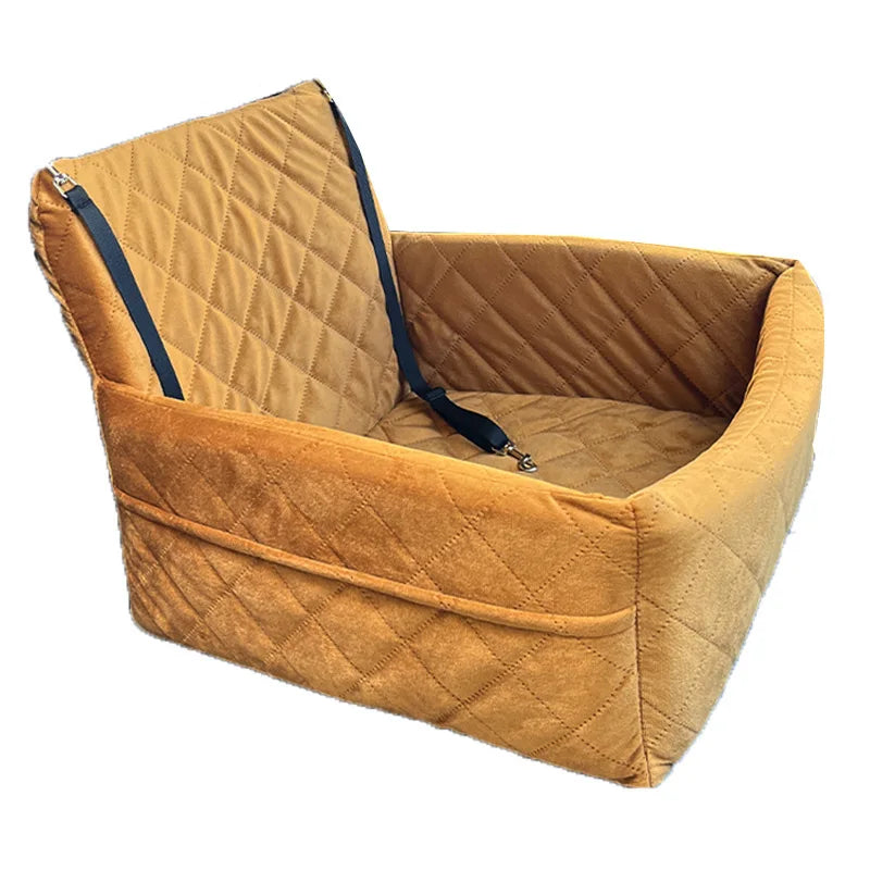 Washable Dog Car Seat with Removable Orthopedic Cushion