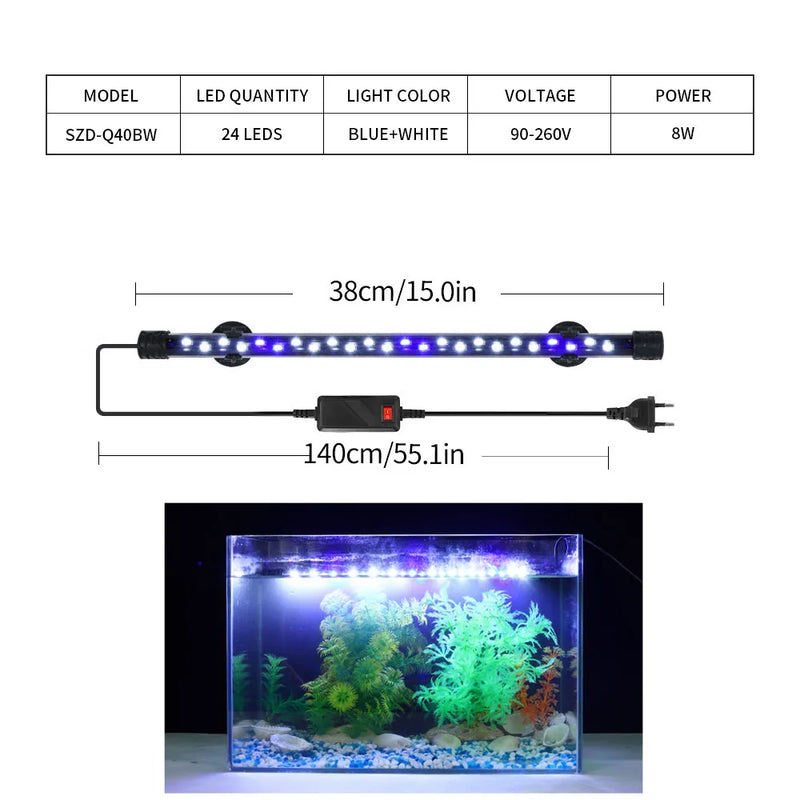 Lampe LED Clip Étanche pour Aquarium