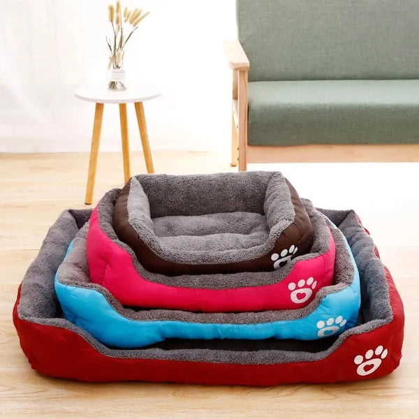 Large Dog Bed with Warm House Candy Color Square Nest
