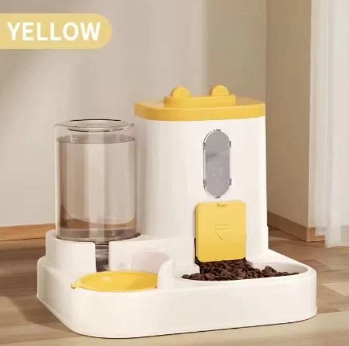 2in1 Cat Food and Water Dispenser Automatic Feeder