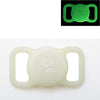 Weißer Silikonhalter mit Ausschnitt für Halsband, gezeigt neben einer grünen Version.