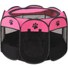 Foldable Oxford Cloth Pet Playpen with Mesh Roof