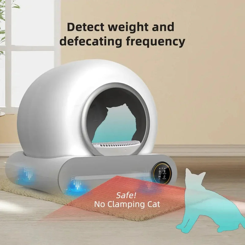 Automatische, selbstreinigende Katzentoilette mit App-Steuerung