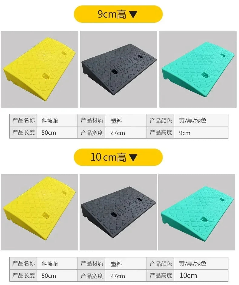 Anti-Slip Driveway Curb Ramps for Cars, Trucks, and Trailers