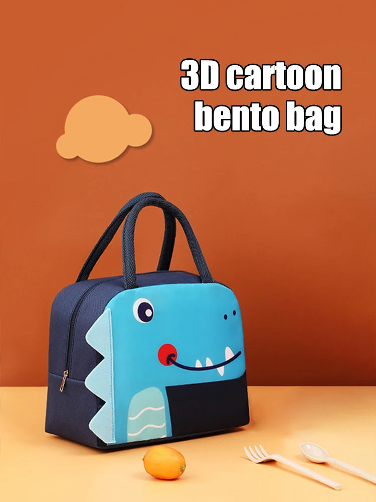 3D Cartoon Insulated Lunch Tote