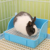 Corner Rabbit Litter Box with Removable Tray and Grid
