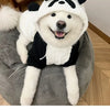 Panda Design Hooded Fleece Dog Coat – Warm Winter Jumpsuit for Small & Medium Breeds