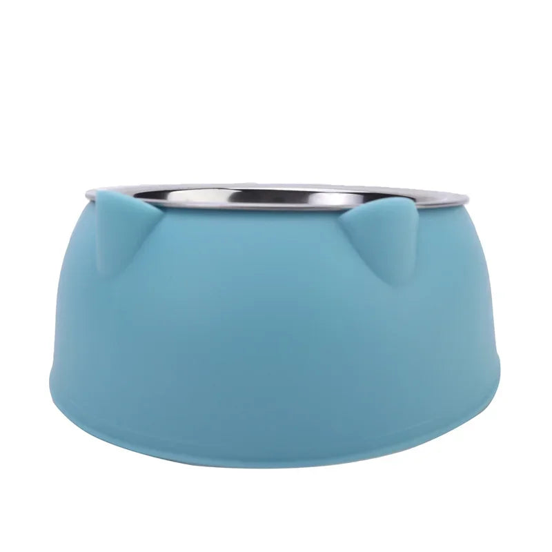 Ergonomic Stainless Steel Pet Food Bowl with Tilted Design