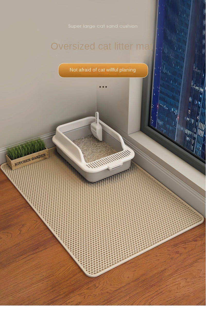 Large EVA Double-Layer Cat Litter Mat Waterproof