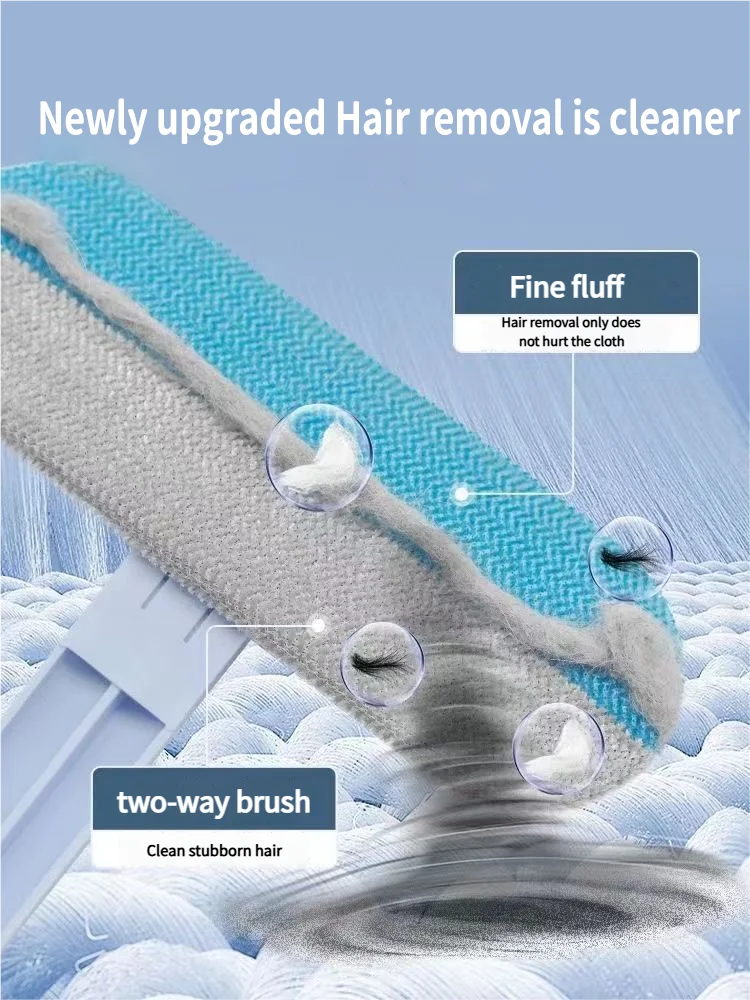 Multi-Surface Pet Hair Remover Brush with Self-Cleaning Base