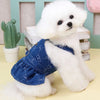 Denim Dog Harness Dress with D-Ring for Small and Medium Breeds