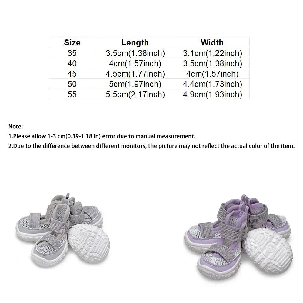 Breathable Anti-Slip Dog Shoes with Adjustable Straps
