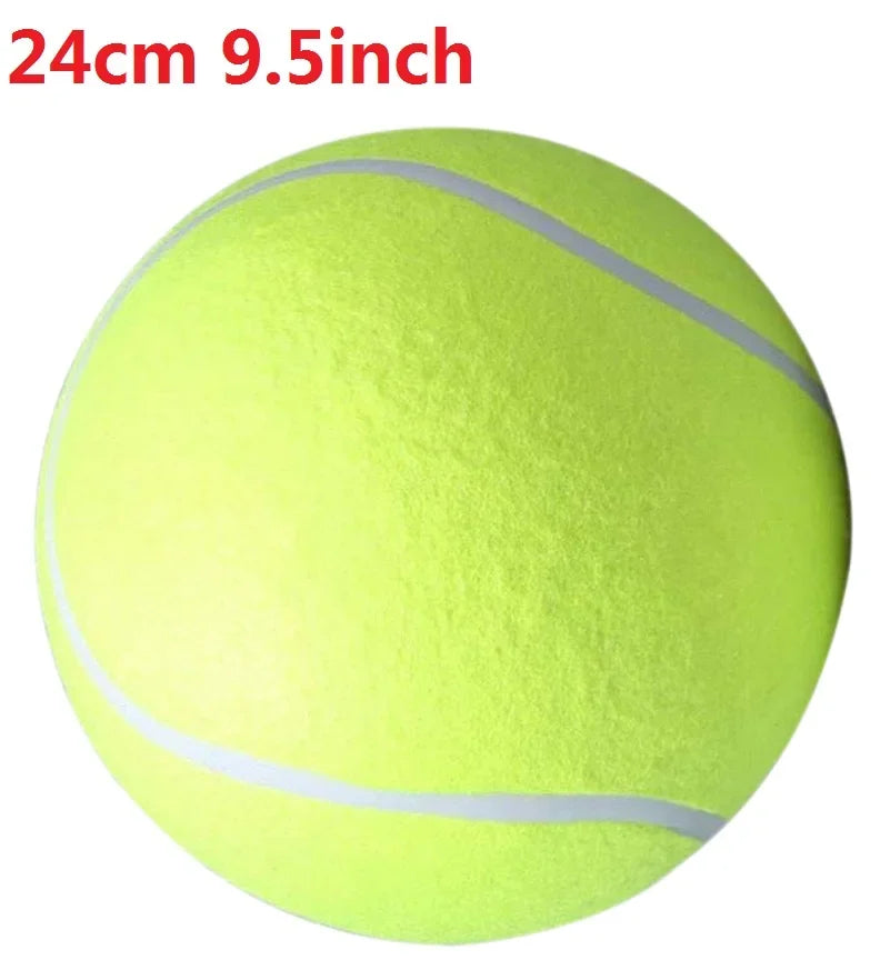 Helle limettengrüne aufblasbare Tennisball mit weißer Naht.
