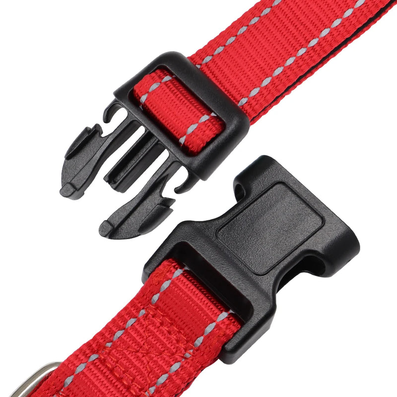 Reflektierendes personalisiertes Hundehalsband mit graviertem Anhänger