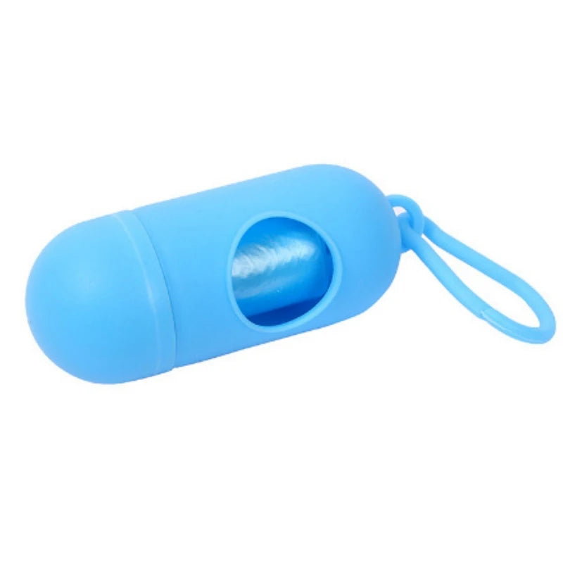 Capsule-Shaped Dog Waste Bag Dispenser with Clip